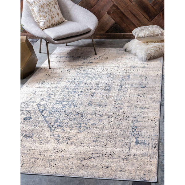 unique loom chateau quincy vil010nvb navy blue rug