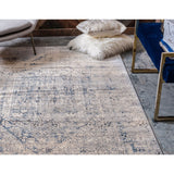 unique loom chateau quincy vil010nvb navy blue rug
