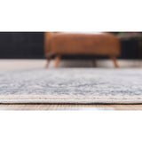 unique loom chateau wilson vil008nvb navy blue rug