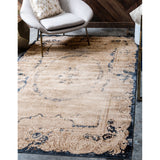 unique loom chateau adams vil009bei beige rug