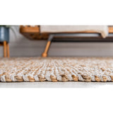 unique loom assam braided jute bjt001niv natural ivory rug