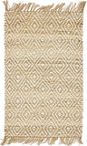 Unique Loom Assam Braided Jute BJT001NIV Natural/Ivory Rug