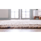unique loom goa braided jute bjt002ivr ivory rug