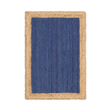 Unique Loom Goa Braided Jute BJT002NVB Navy Blue Rug