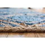 unique loom bengal braided jute bjt004blu blue rug
