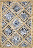 unique loom bengal braided jute bjt004blu blue rug
