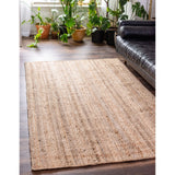 unique loom dhaka braided jute bjt011nat natural rug