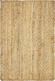 Unique Loom Dhaka Braided Jute BJT011NAT Natural Rug