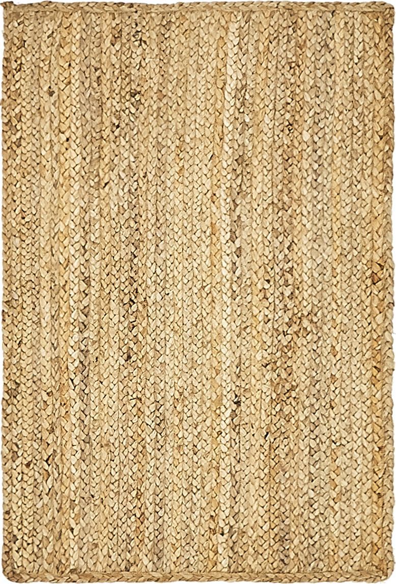 Unique Loom Dhaka Braided Jute BJT011NAT Natural Rug Rugs Done Right