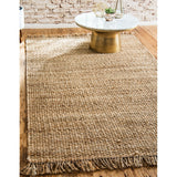 unique loom chunky jute chj001tan tan rug
