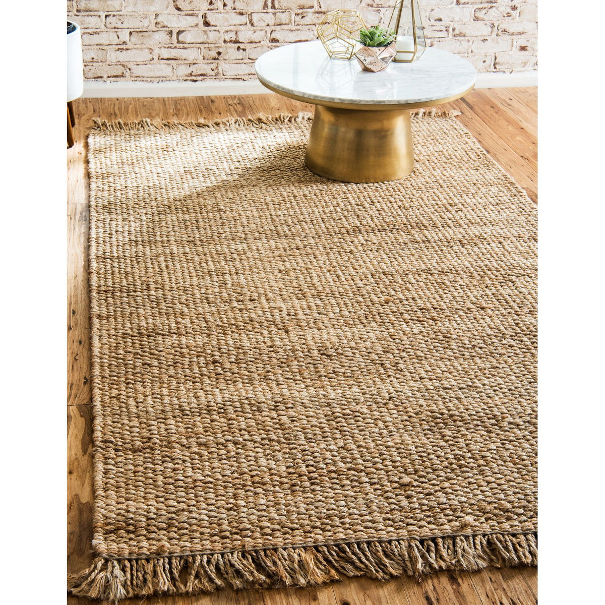 unique loom chunky jute chj001tan tan rug
