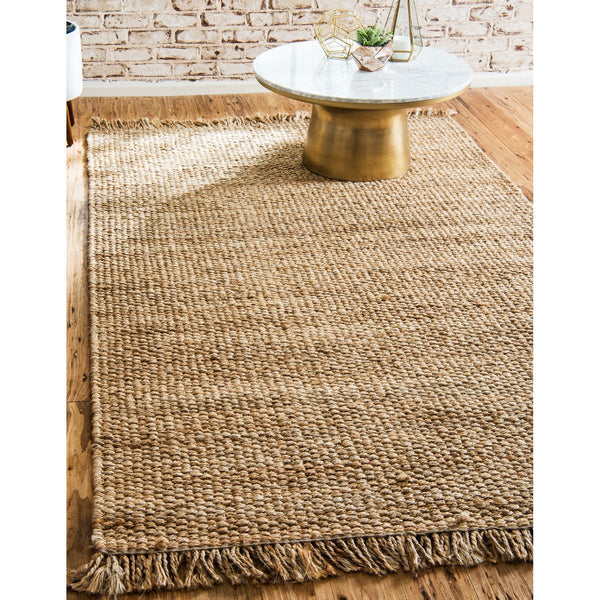 unique loom chunky jute chj001tan tan rug