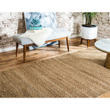 unique loom chunky jute chj001tan tan rug