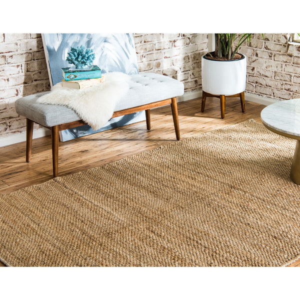 unique loom chunky jute chj001nat natural rug