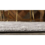 unique loom rounded trellis frieze trf003lgr light gray rug