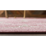 unique loom rounded trellis frieze trf003pin pink rug