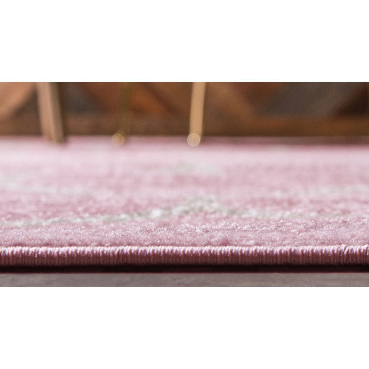 unique loom rounded trellis frieze trf003pin pink rug