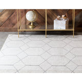 unique loom geometric trellis frieze trf002ivr ivory rug