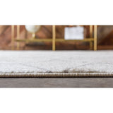 unique loom geometric trellis frieze trf002ivr ivory rug