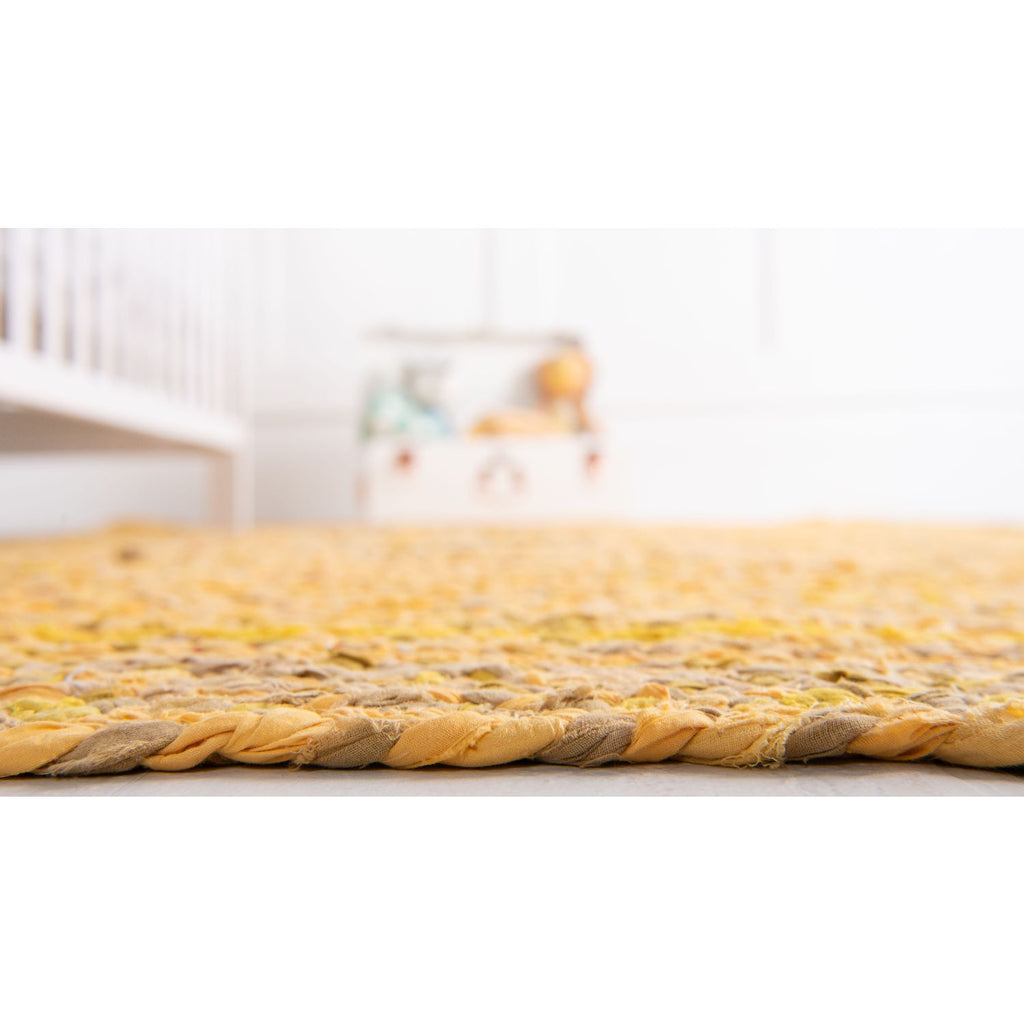 unique loom braided chindi bch001yel yellow rug