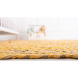 unique loom braided chindi bch001yel yellow rug