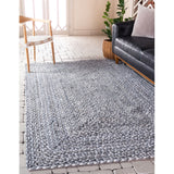 unique loom braided chindi bch001gry gray rug