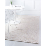 unique loom braided chindi bch001ivr ivory rug