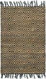 unique loom assam braided jute bjt001nbl natural black rug