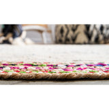 unique loom striped chindi jute cjt002ivr ivory rug