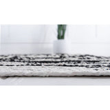 unique loom braided chindi bch003blk black white rug
