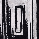 unique loom braided chindi bch003blk black white rug