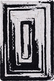 Unique Loom Braided Chindi BCH003BLK Black/White Rug