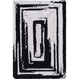 Unique Loom Braided Chindi BCH003BLK Black/White Rug