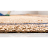 unique loom gujarat braided jute bjt008nnb natural navy blue rug