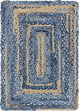 unique loom braided chindi bch004bun blue natural rug