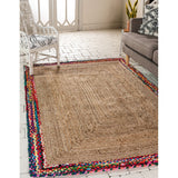 unique loom manipur braided jute bjt009nat natural rug