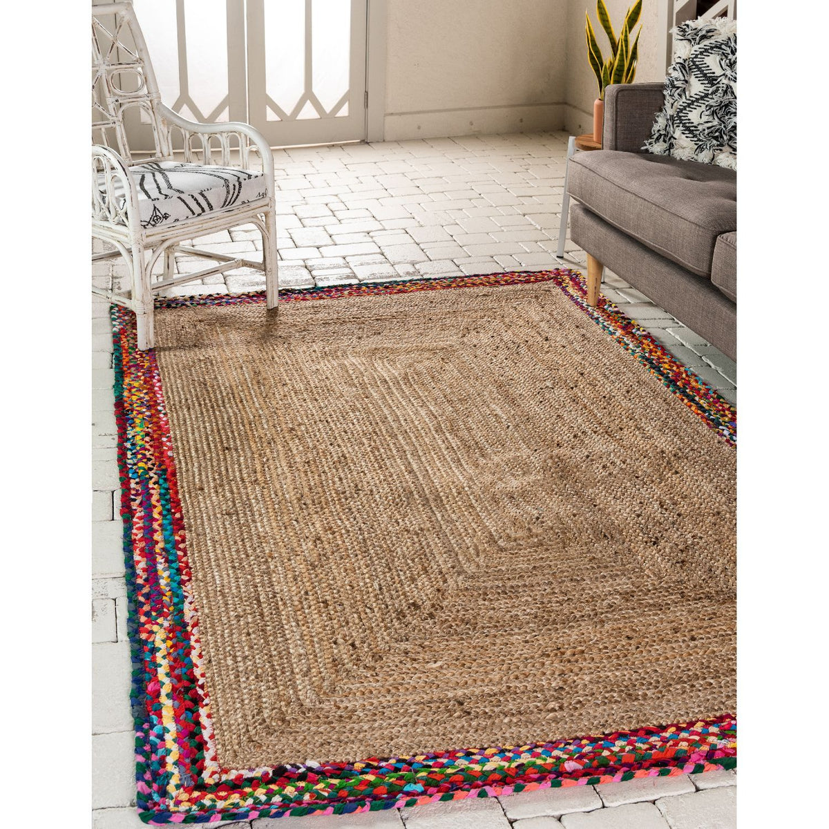 unique loom manipur braided jute bjt009nat natural rug