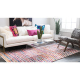 unique loom trellis braided chindi bch002mlt multi rug