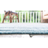 unique loom outdoor ombre omd016aqb aqua blue rug