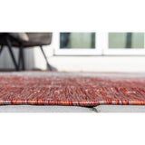 unique loom outdoor ombre omd016rst rust red rug