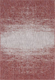 unique loom outdoor ombre omd016rst rust red rug