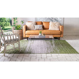 unique loom outdoor ombre omd016grn green rug