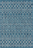 Unique Loom Outdoor Tribal Trellis OTR009TLL Teal/Gray Rug