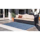 unique loom outdoor tribal trellis otr009blu blue ivory rug