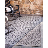 unique loom outdoor tribal trellis otr009lgr light gray blue rug