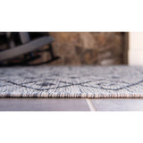 unique loom outdoor tribal trellis otr009lgr light gray blue rug