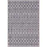 Unique Loom Outdoor Tribal Trellis OTR009LGR Light Gray/Blue Rug