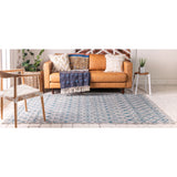 unique loom outdoor tribal trellis otr009gry gray teal rug