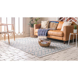 unique loom outdoor tribal trellis otr009gry gray teal rug