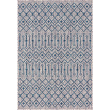 Unique Loom Outdoor Tribal Trellis OTR009GRY Gray/Teal Rug
